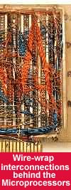 Wire-wrap interconnections behind the Microprocessors